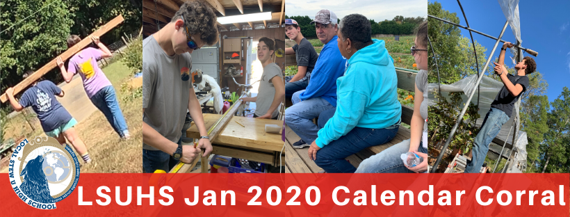 LSUHS Calendar Corral: Jan 2020